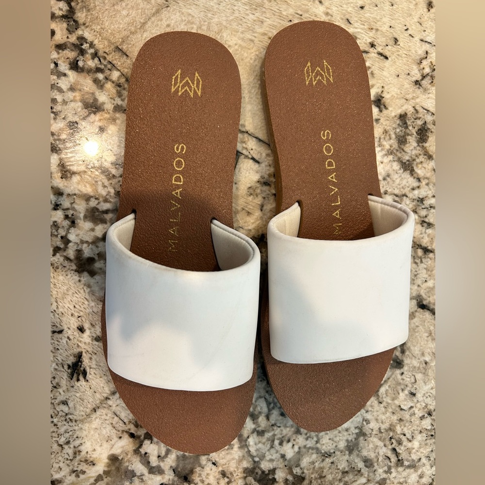 Malvados Women's White Slide Sandals